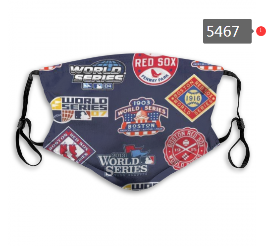 2020 MLB Boston Red Sox #4 Dust mask with filter->mlb dust mask->Sports Accessory